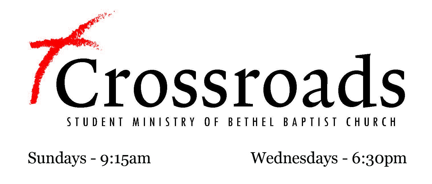 Crossroads Student Ministry Logo with times
